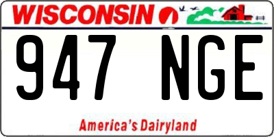 WI license plate 947NGE