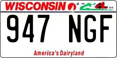WI license plate 947NGF