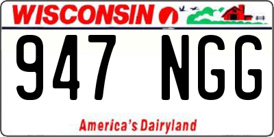 WI license plate 947NGG