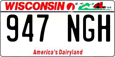 WI license plate 947NGH