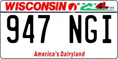 WI license plate 947NGI