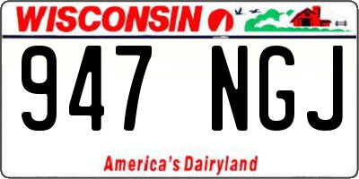 WI license plate 947NGJ