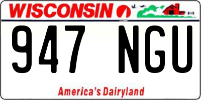 WI license plate 947NGU