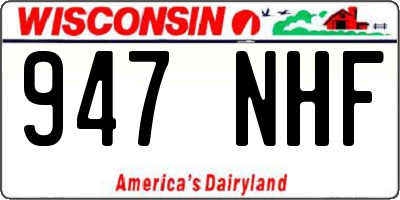 WI license plate 947NHF
