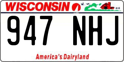 WI license plate 947NHJ