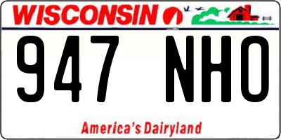 WI license plate 947NHO