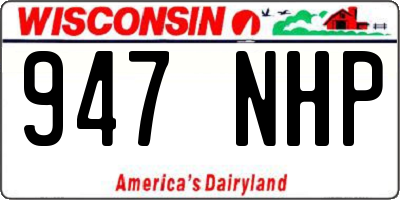WI license plate 947NHP