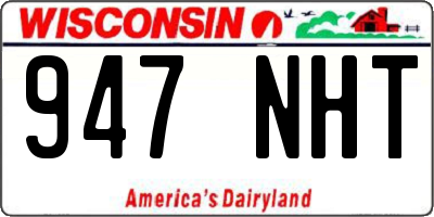 WI license plate 947NHT