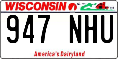 WI license plate 947NHU