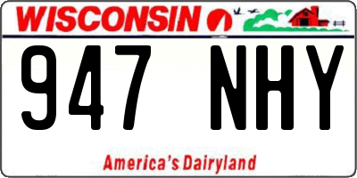 WI license plate 947NHY