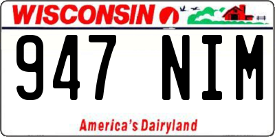 WI license plate 947NIM