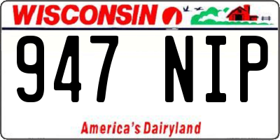 WI license plate 947NIP