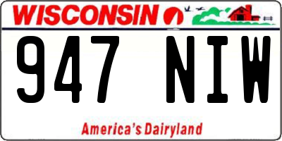 WI license plate 947NIW