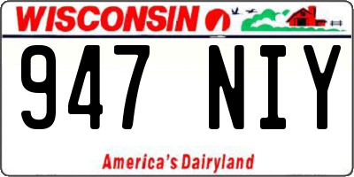 WI license plate 947NIY