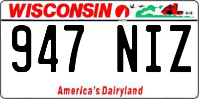 WI license plate 947NIZ