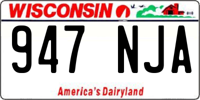 WI license plate 947NJA