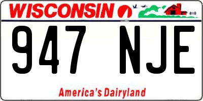 WI license plate 947NJE