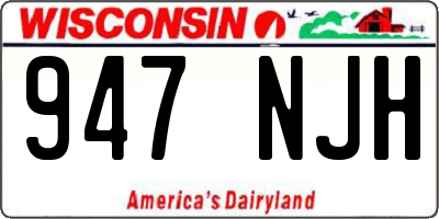 WI license plate 947NJH