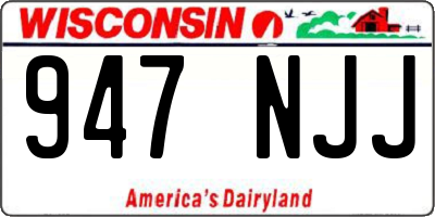 WI license plate 947NJJ