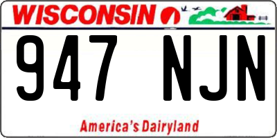 WI license plate 947NJN