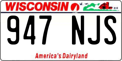 WI license plate 947NJS