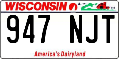 WI license plate 947NJT