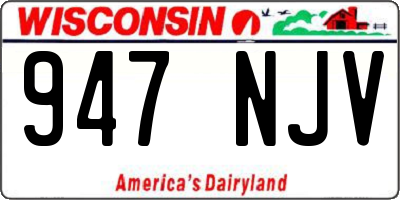 WI license plate 947NJV