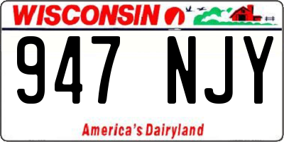 WI license plate 947NJY