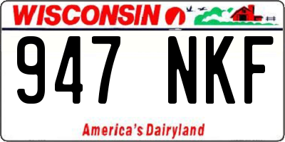 WI license plate 947NKF