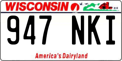 WI license plate 947NKI