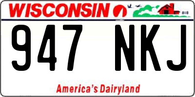 WI license plate 947NKJ