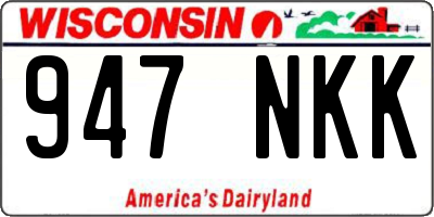 WI license plate 947NKK