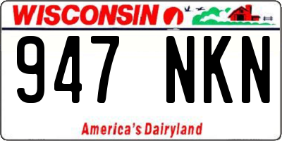 WI license plate 947NKN