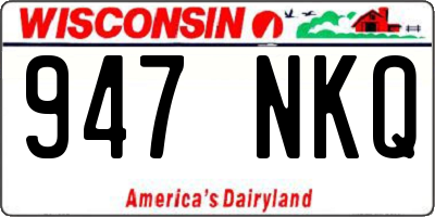 WI license plate 947NKQ