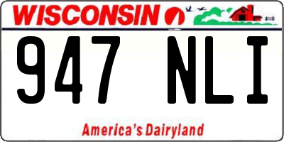WI license plate 947NLI