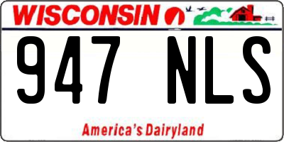 WI license plate 947NLS