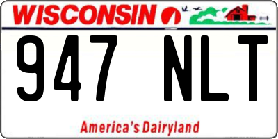WI license plate 947NLT