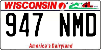 WI license plate 947NMD