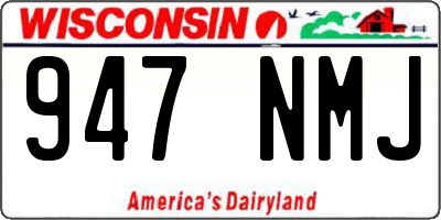 WI license plate 947NMJ