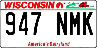 WI license plate 947NMK