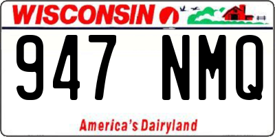 WI license plate 947NMQ