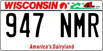 WI license plate 947NMR