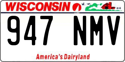 WI license plate 947NMV