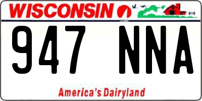 WI license plate 947NNA