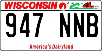 WI license plate 947NNB