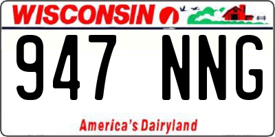 WI license plate 947NNG