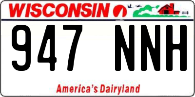 WI license plate 947NNH