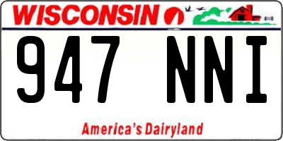 WI license plate 947NNI