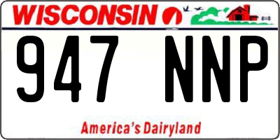WI license plate 947NNP