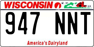 WI license plate 947NNT